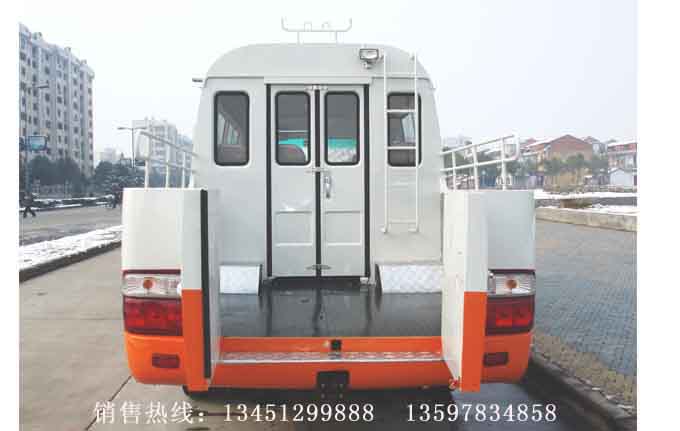 江淮7米14座汽油機電力工程車(國四)